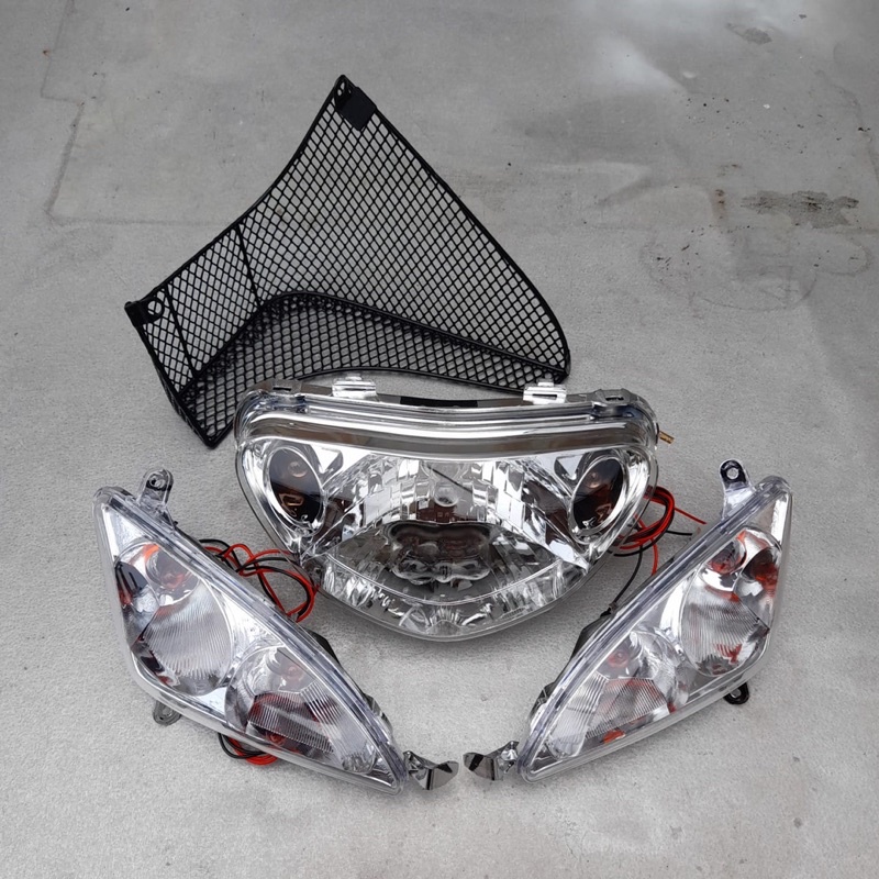 TERLARIS TERMURAH 1 PAKET LAMPU DEPAN LAMPU SEN SEIN PLUS KRANJANG SAMPING MIO SPORTY/ REFLEKTOR HEA