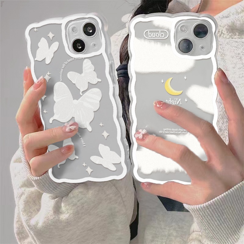 Soft Case Pelindung Lensa Kamera Motif Lukisan Kupu-Kupu Tahan Banting Untuk iPhone 13 Pro Max 11 12 Pro X XS Max 7 8 Plus SE 2020