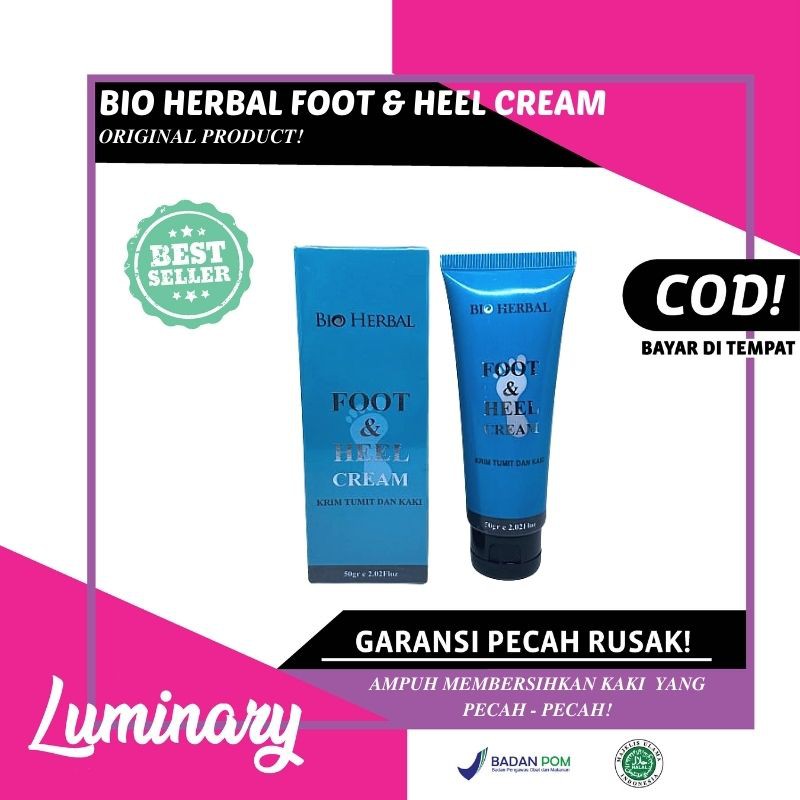 Bio Herbal Foot &amp; Heel Cream Bpom Krim Penghalus Tumit Kaki Pecah Dan Kering Perawatan Kulit Kaki Kapalan Origanal BPOM