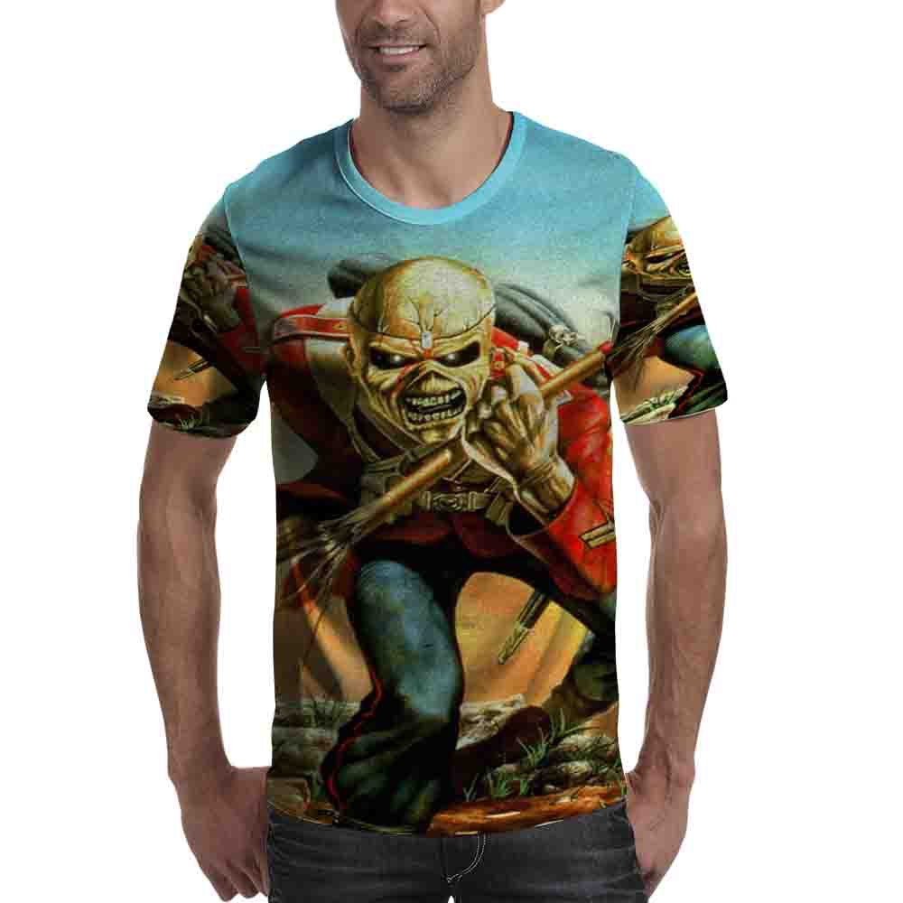 Fullprint Tshirt Eddie Trooper Iron Maiden Kaos Bahan Polyester Terbaru