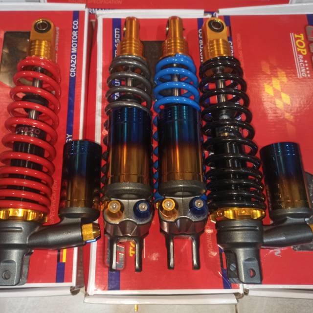 Shockbreaker shock tabung 2 tonn beat fi vario mio ukuran 305 dan 335 mm  crazo