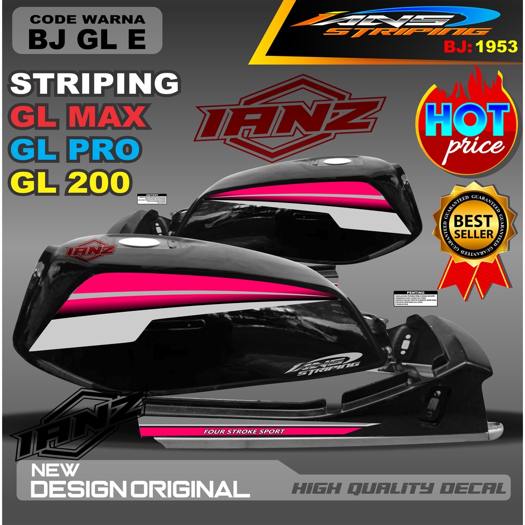 STRIPING  GL PRO NON HOLO / STRIPING MOTOR / STIKER MOTOR GL / STRIKER NEW TECH GL MAX / STRIPING GL NEW TECH / STIKER CUSTOM GL MAX GL PRO