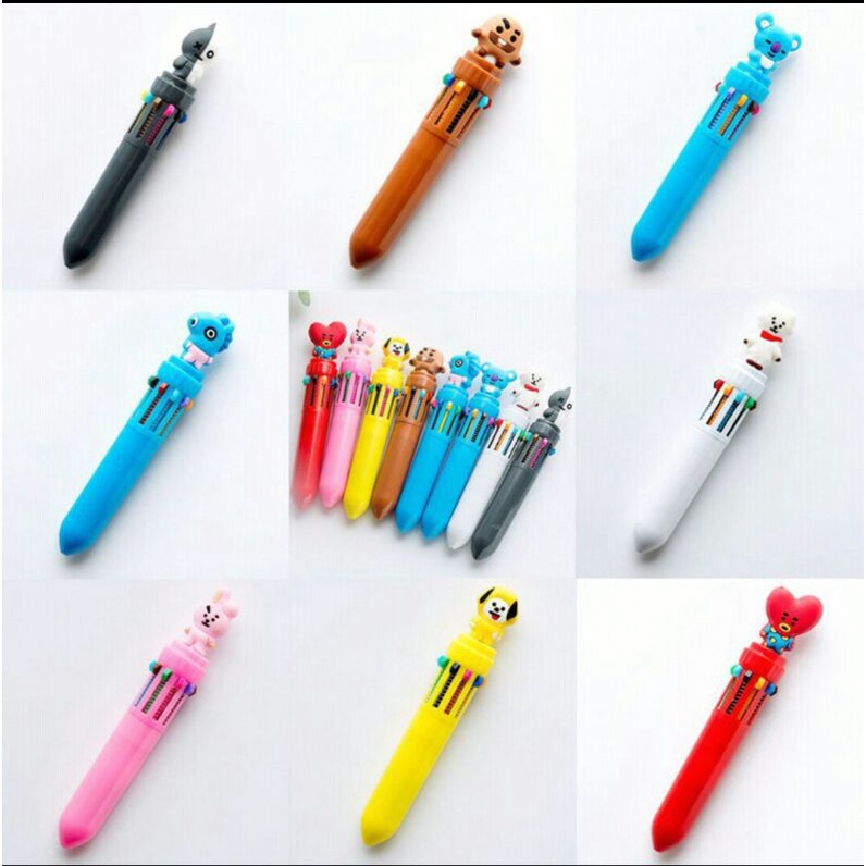 cod pulpen 10 warna / pulpen karakter BTS murah