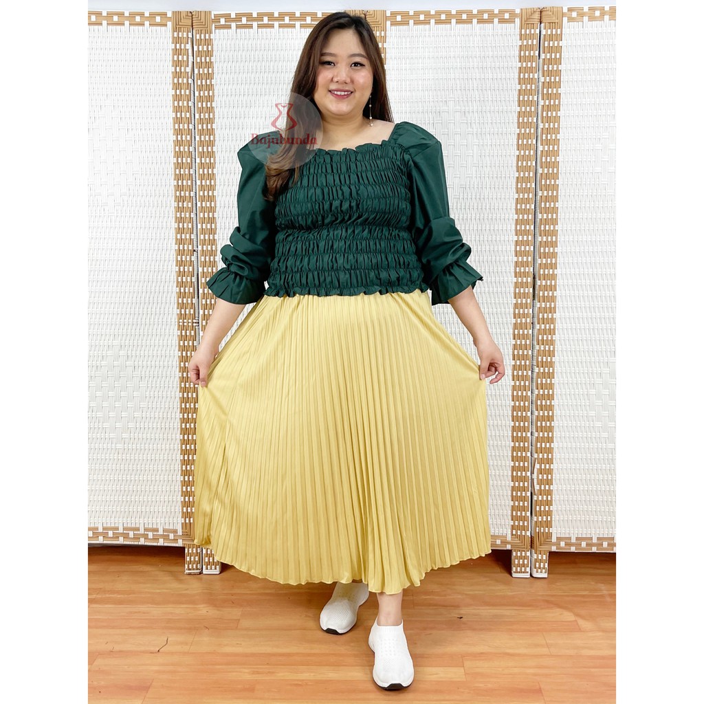 SMOGTOP ATASAN WANITA JUMBO BIG SIZE POLOS LENGAN PANJANG XXXL