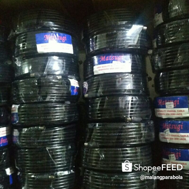 kabel antena parabola atau antena tv 20meter