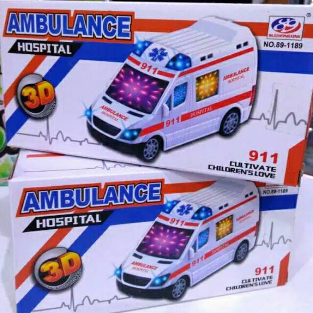 Mainan mobil ambulance anak mobil ambulance anak baterai