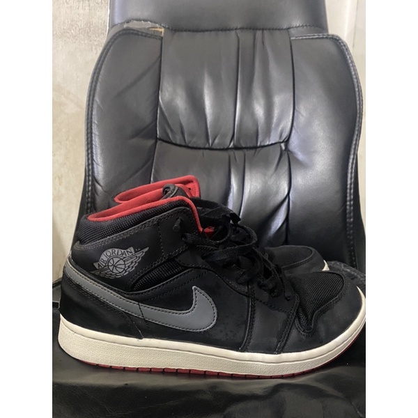 Nike air jordan 1 Mid black cool grey gym red original second bekas