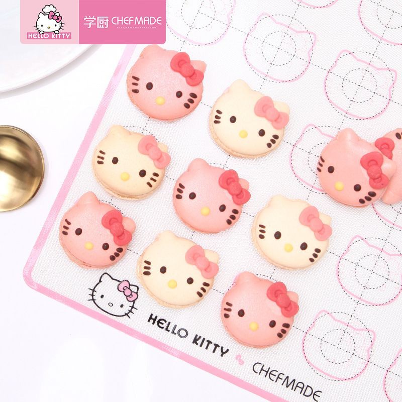 chefmade kitty macaron mold silicone baking mat KT7053 / ALAS PANGGANG KUE