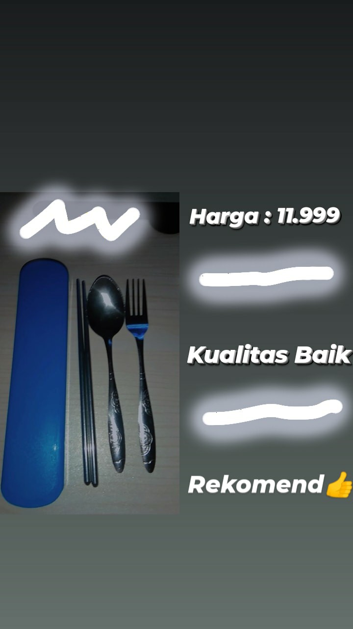 Alat Makan / Sendok / Garpu Set 3in1 Stainless Steel