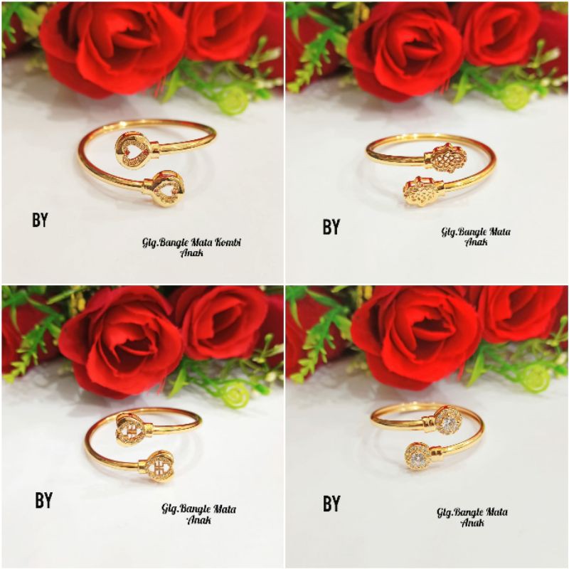 Fourfashion Gelang Bangle Anak Motif Permata Kekinian PD096