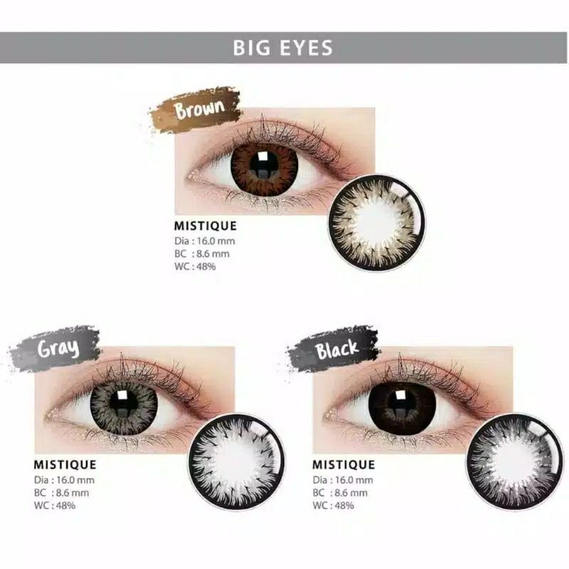 Mistique Softlens / Softlense Mystique diameter 16mm /Softlense bursasoftlen