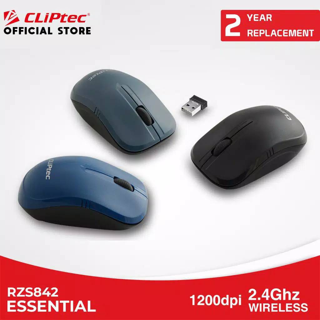 Mouse CLIPtec RZS842 - Essential | Wireless Mouse - Black