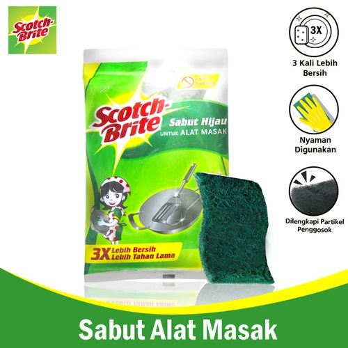 Scotch Brite ID10 Sabut Hijau untuk Alat Masak