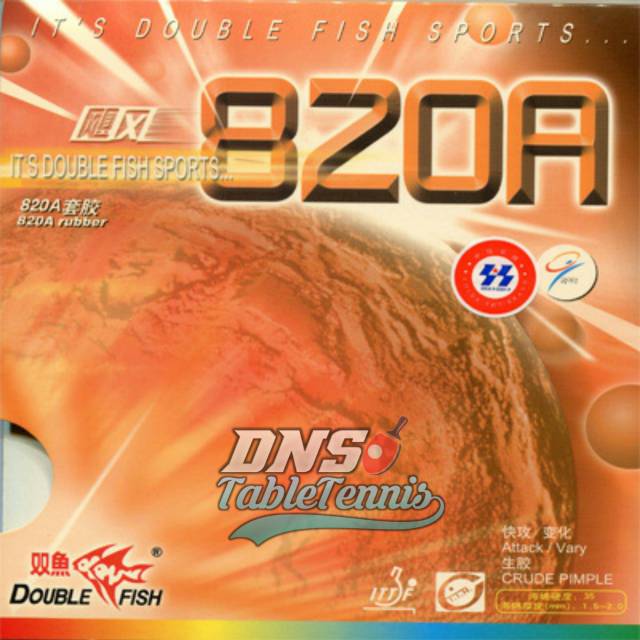 Double Fish 820A OX No Sponge - Rubber Karet Bintik Serang Bat Tenis Meja