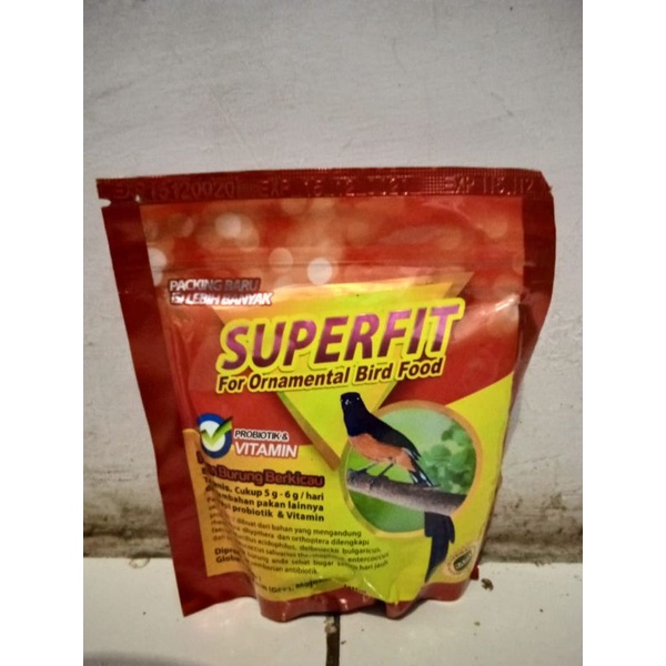SUPERFIT RED FOR ORNAMENTAL BIRD FOOD Pakan Burung Murai Batu Superfit Red Pakan Voer High Protein M
