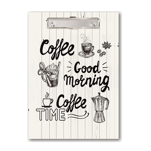 

Clipboard Kecil / Papan Jalan A5 COFEE TIME