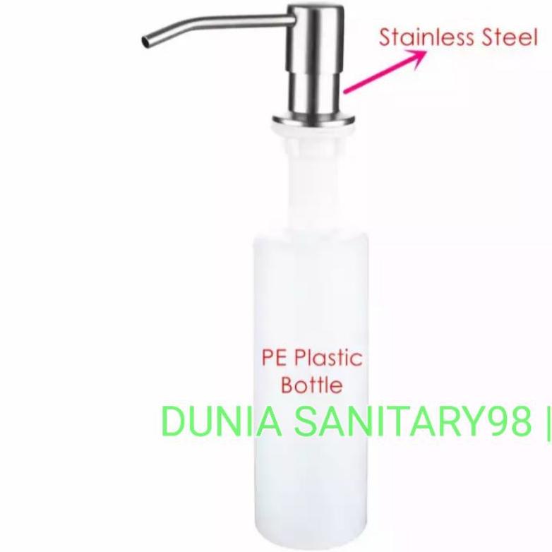 Soap Dispenser Wastafel Kitchen Sink Tempat Sabun Bak Cuci Piring Kepala Stainless Gold Black Hitam