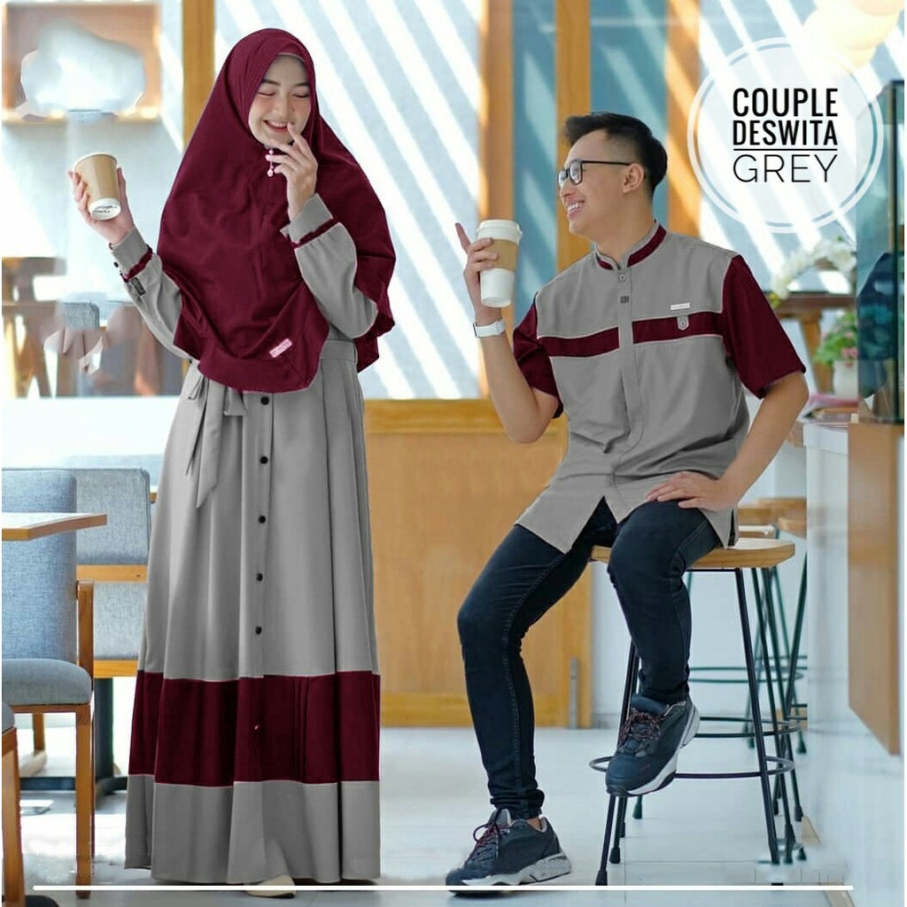 Promo Toke Baju couple deswita Gamis Syari /Tanah Abang