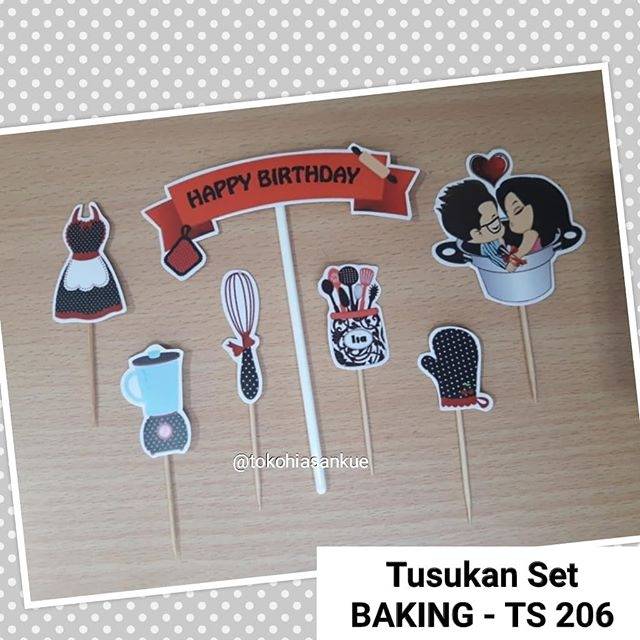 TS206 - HIASAN KUE TUSUKAN SET Baking