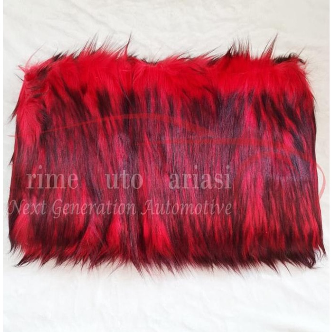 Bulu Dashboard Mobil/Cover Dashboard Mobil - MERAH HITAM