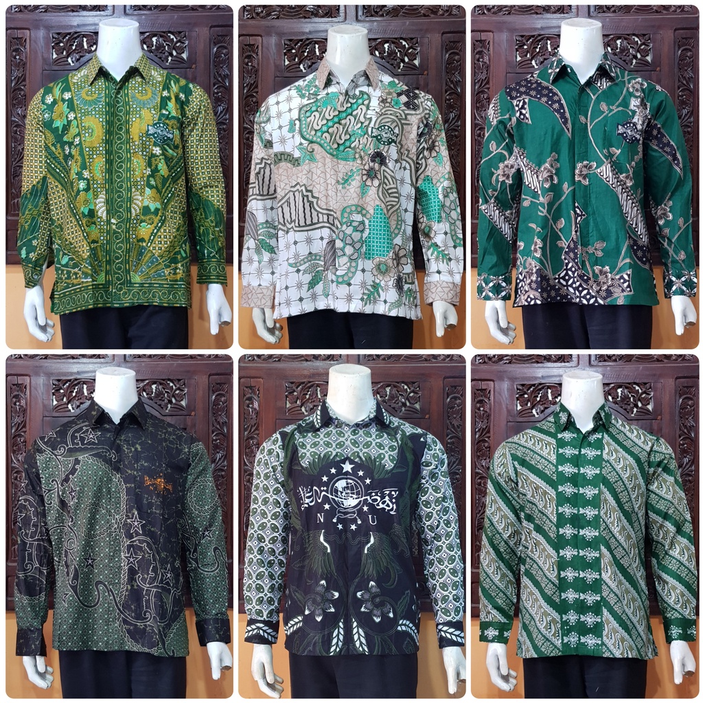 NEW Batik Kemeja Panjang NU Nahdlatul Ulama Enamosa Atasan Pria Pekalongan seragam organanisasi -NU