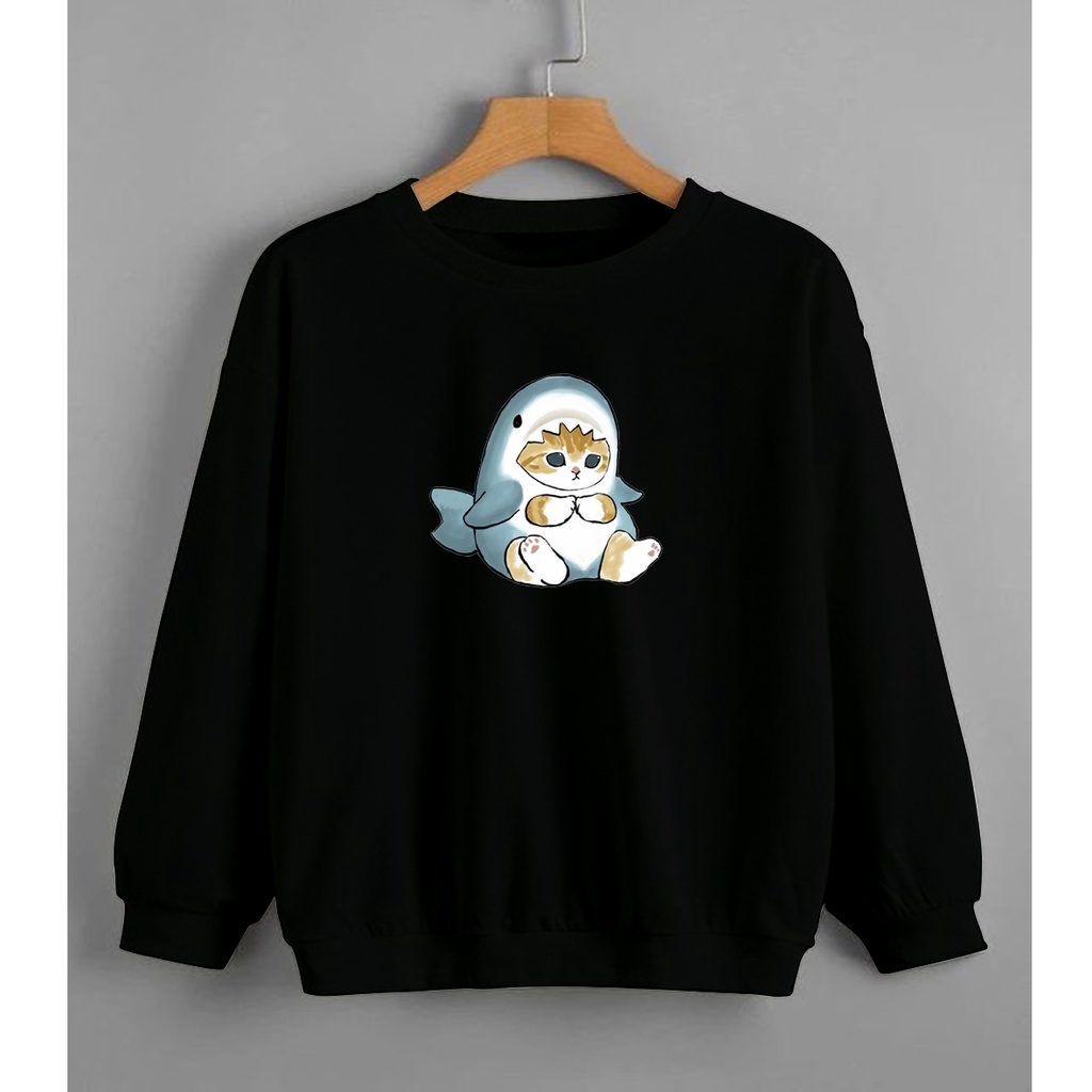 CALVIERO SHOP - BAJU SWEATER WANITA ATASAN CAT SHARK SWEATER DEWASA BRAND ANIME SWEATER HODDIE FASHION CITAYEM SCBD FASHION WEEK FASHION VIRAL TIKTOK