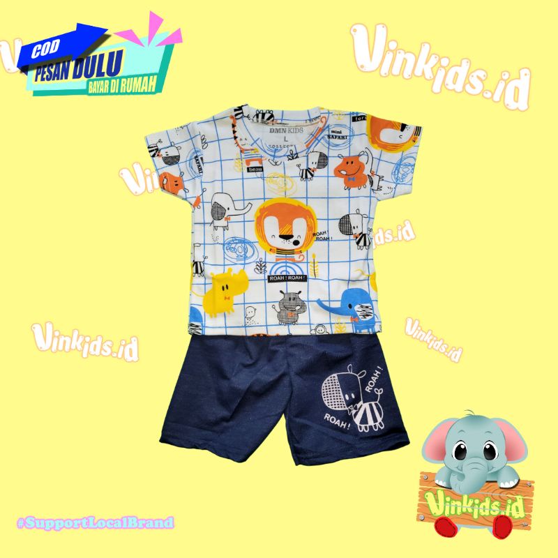 Setelan Bayi / Kaos Bayi Baju Bayi Lengan Pendek 6-12 Bulan Laki laki