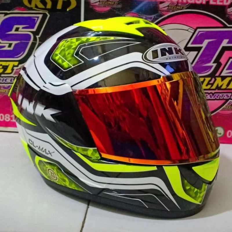 FLAT VISOR IRIDIUM INK CL MAX IRIDIUM RED BLUE / GRATIS BAUT /FREESTIKER VISOR INK