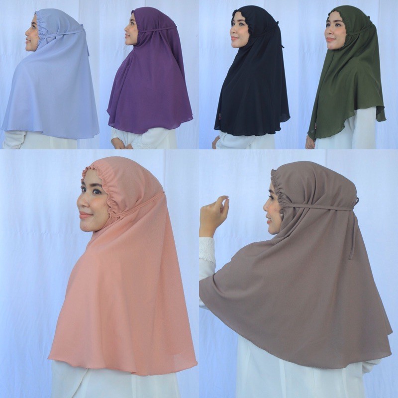 bergo jumbo kerut muka