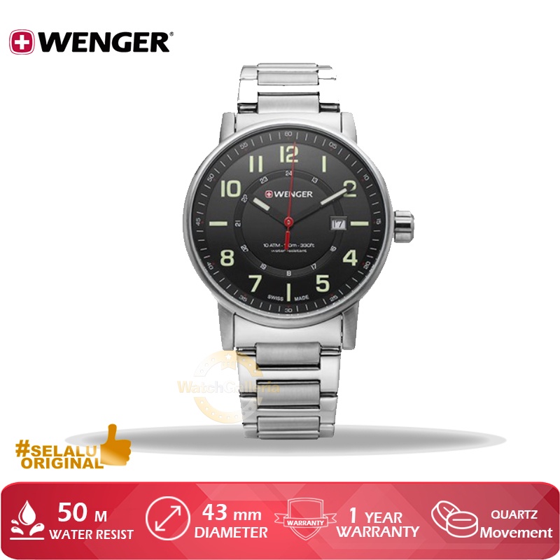 Jam Tangan Pria Wenger WENGER 01.0341.113 Original Murah