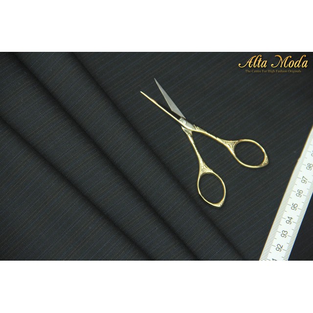 

Alta Moda Fancy Wool Black Pin Stripe Bronze (1M)