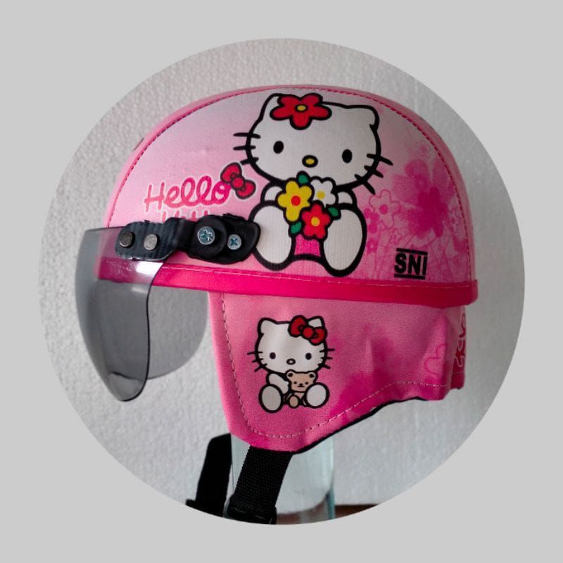 Helm Anak Motif Karakter Lucu