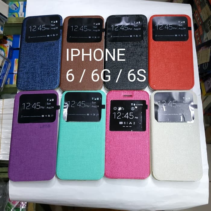 IPHONE 6 / 6G / 6S sarung flip cover ume/ sarung model buku