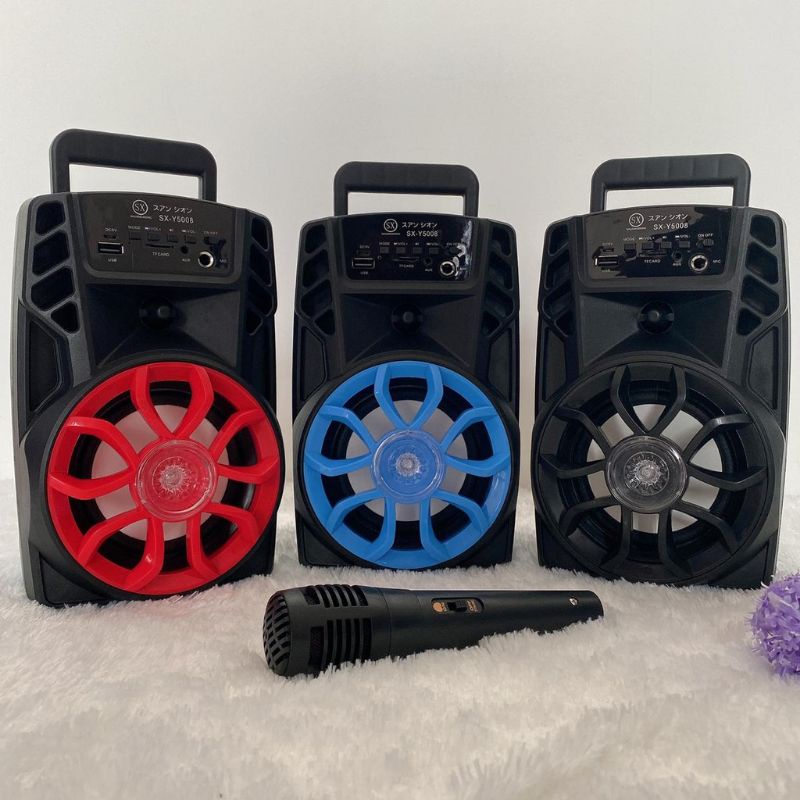 COD SPEAKER BLUETOOTH 5 INCH SX-5008 PLUS MIC KARAOKE X-BASS//SALON AKTIF X-BASS//