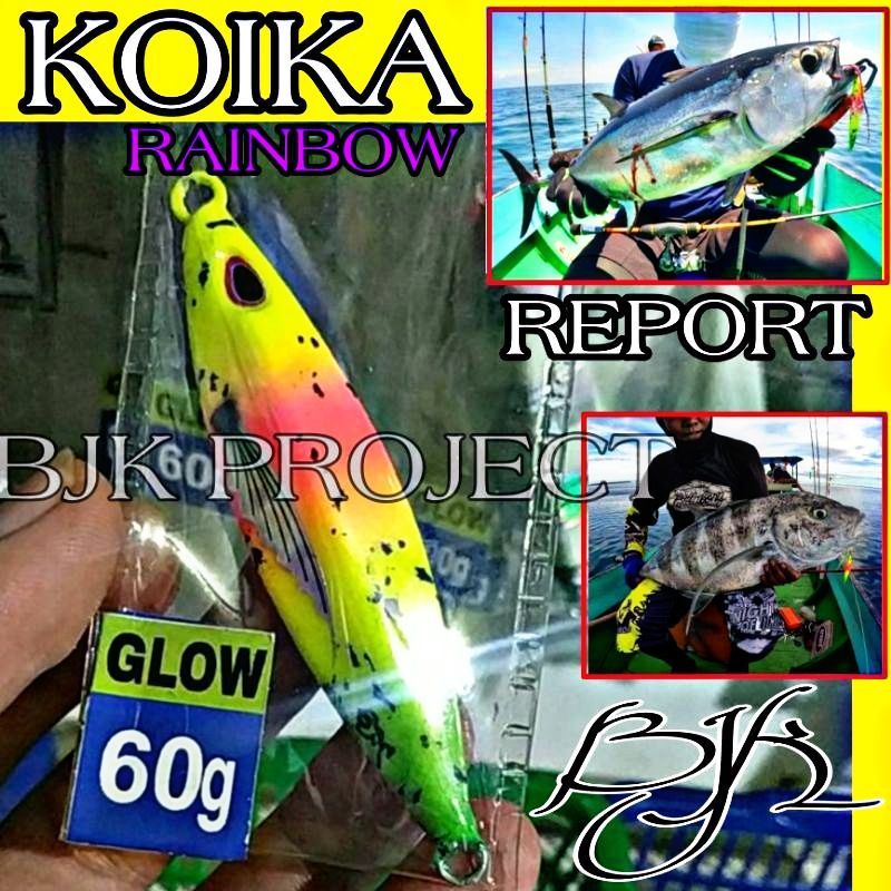 UMPAN PANCING METAL JIG KOIKA SIZE BIG 250g 300g FULL RAINBOW GID HIJAU BJK PROJECT