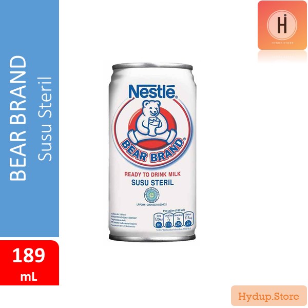 

Bear Brand Susu Beruang Nestle Susu Steril kaleng 189 mL