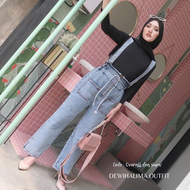 PROMO BISA COD OVERALL JEANS OVERALL DEA OVERALL SNOW 