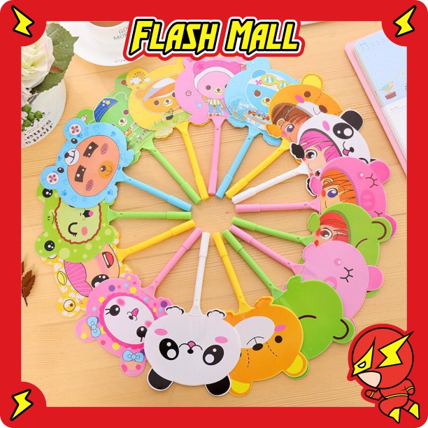 

FLASHmall Pena 2 IN 1 Pena Kipas Lucu Animal dan Buah Pulpen Kipas Karakter Kartun Cute R145