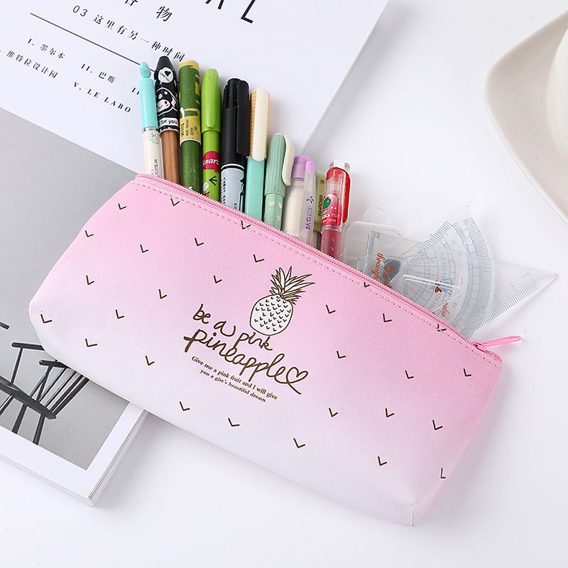 tempat pensil nanas/kotak pensil pink pinneaple