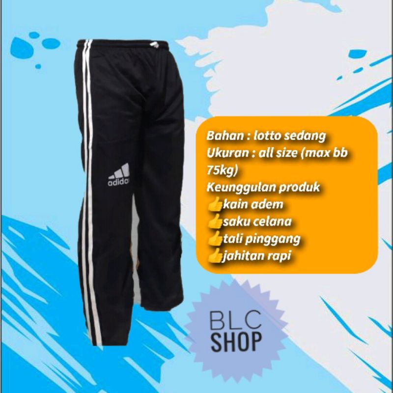 Celana Training Panjang Pria Wanita Dewasa Bawahan Olahraga Murah garis Dua-2