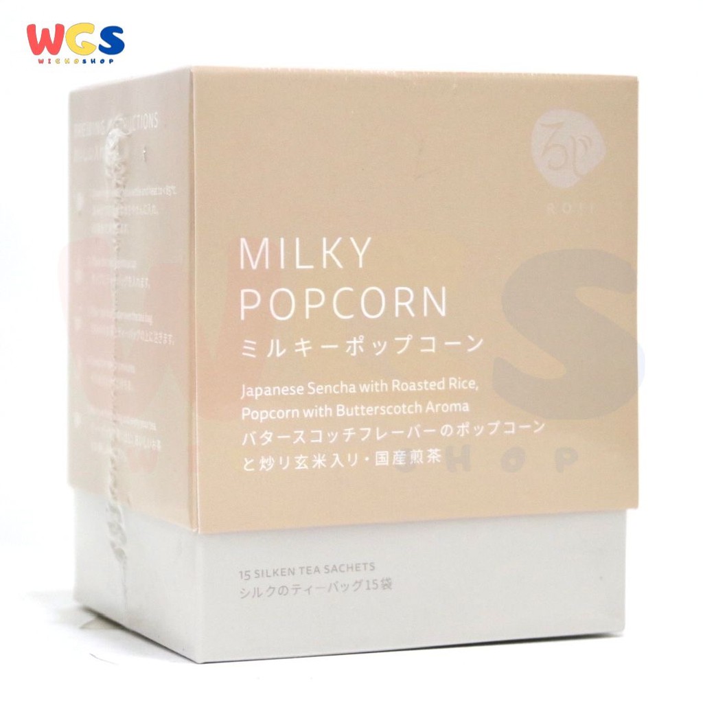 Roji Tea Bag Milky Popcorn Japanese Sencha with Roasted Rice 15 Sachet / Box