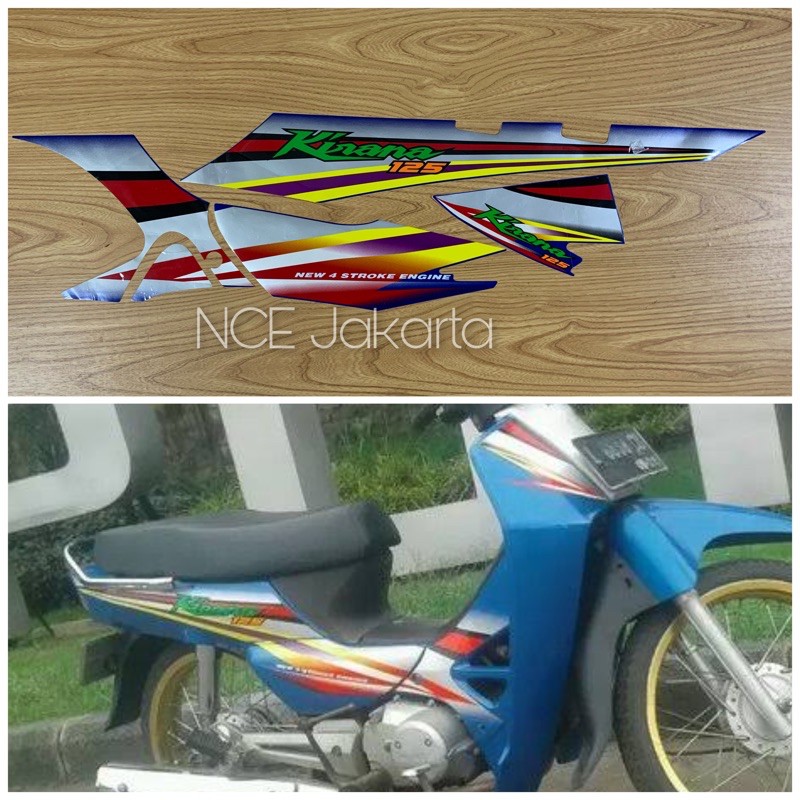 STIKER STRIPING KIRANA 2003 BIRU