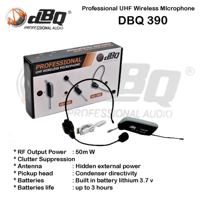 dBQ Mic UHF Wireless Bando DBQ 390 #Ready stock langsung pesan#