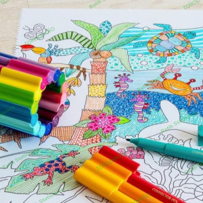 

Mantap Connector Pen Faber Castell 80 Warna / Spidol Warna Faber Castell 80 Murah