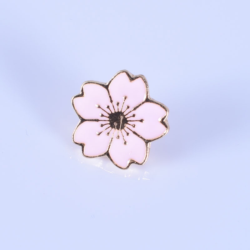 PNS pin bunga sakura mini kecil badge bross seragam sekolah jepang collar pin