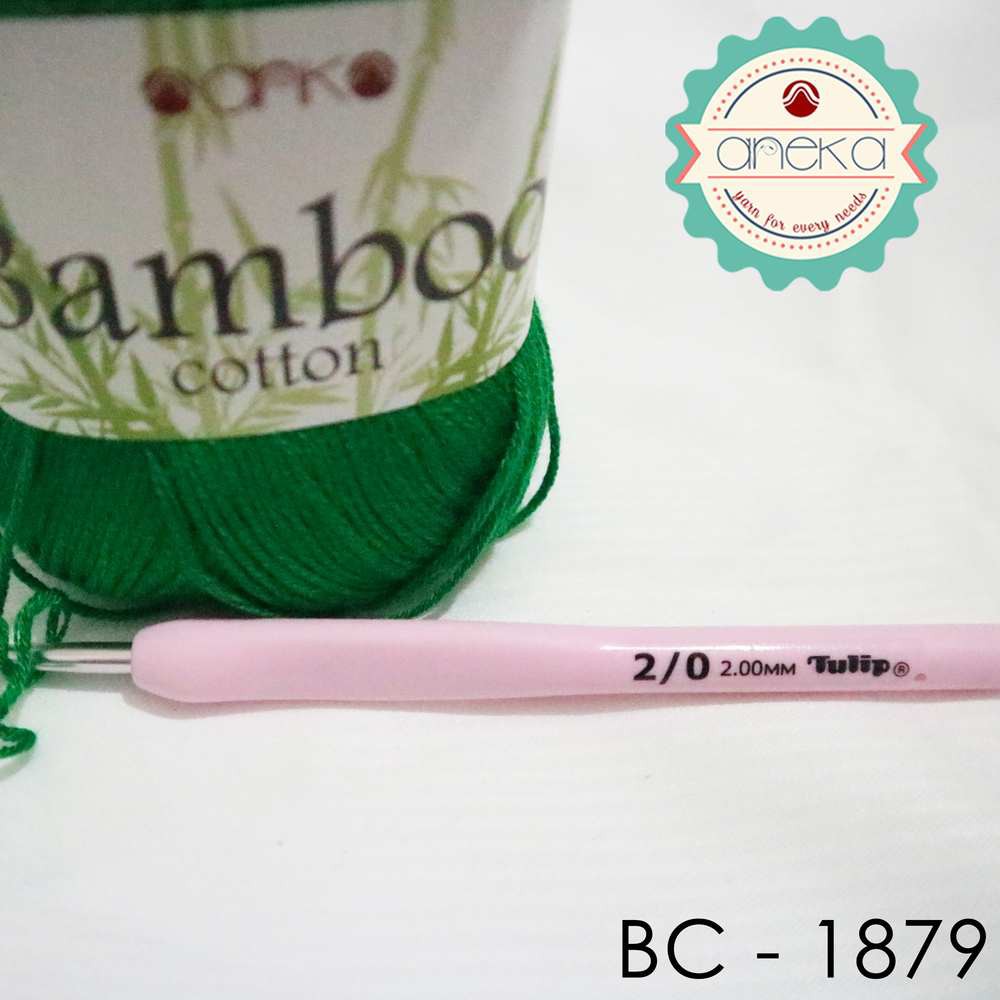 Benang Rajut Katun Bambu / Bamboo Cotton Yarn 3 - 1879 Hijau