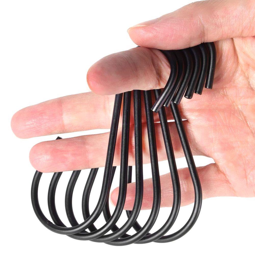 Solighter 10pcs Kait Berbentuk S Organizer Rumah Tangga Rak Penyimpanan Stainless Steel