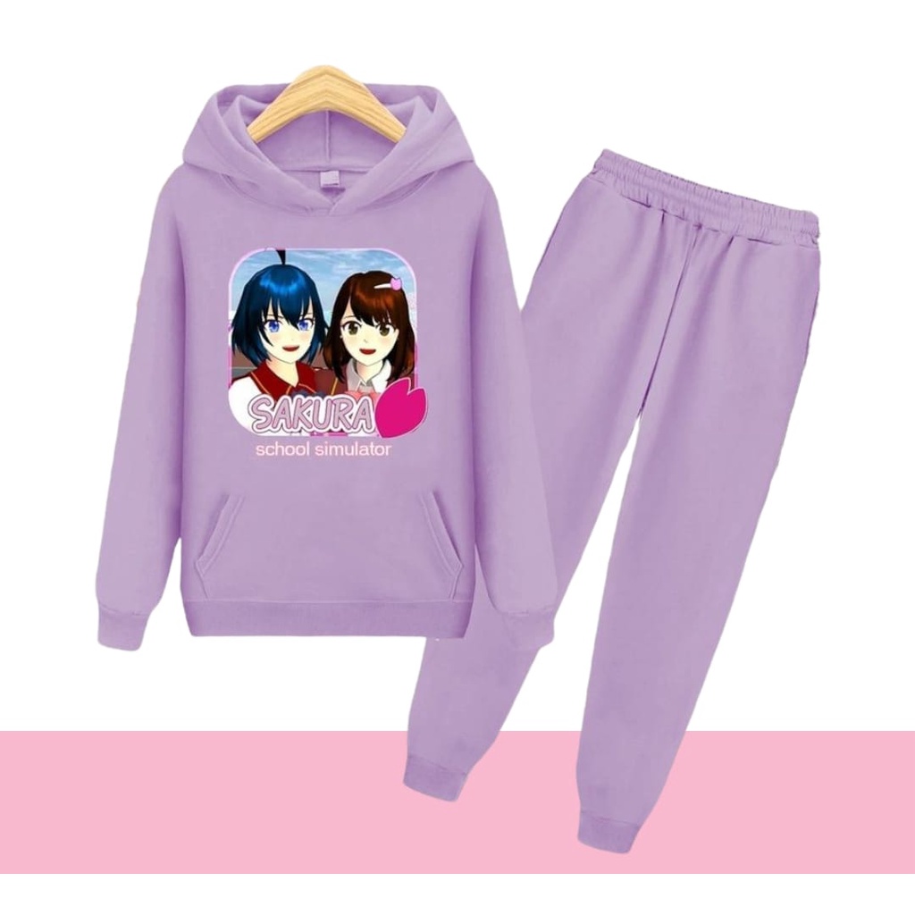 Setelan Sweater Hoodie SAKURA SCHOOL SIMULATOR / 1 Set Sweater Anak kekinian