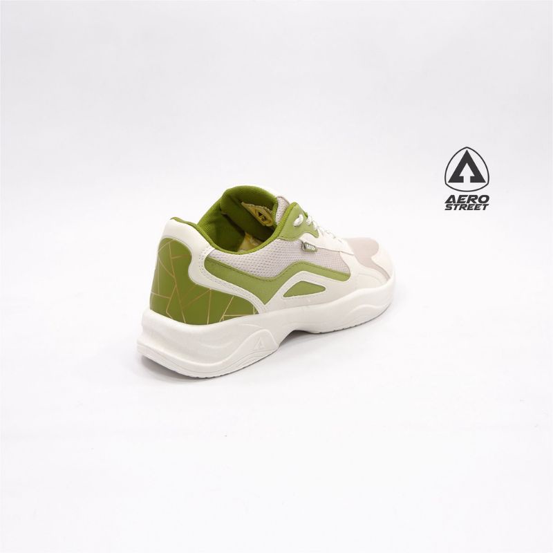 Aerostreet 37-40 Rose Putih cream hijau muda matcha - Sepatu Sneakers Casual Sport Pria Wanita Aero Street medan