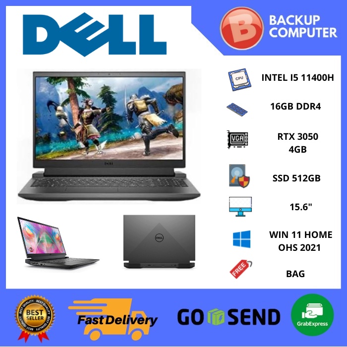 DELL LAPTOP GAMING G15 5511 i5 11400H / 16GB / 512GB SSD WIN 11 + OHS
